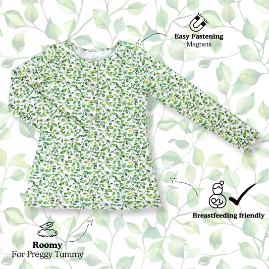 Leaves - Nursing Sleepwear
