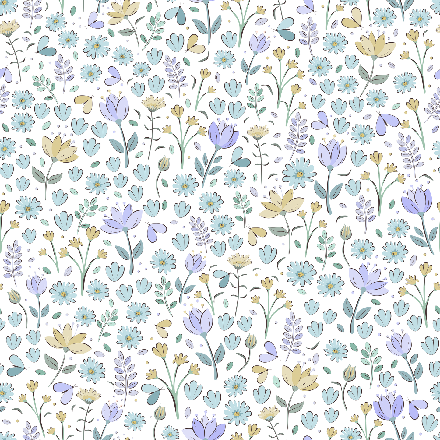 Blue Flowers - Nursing Sleepwear
