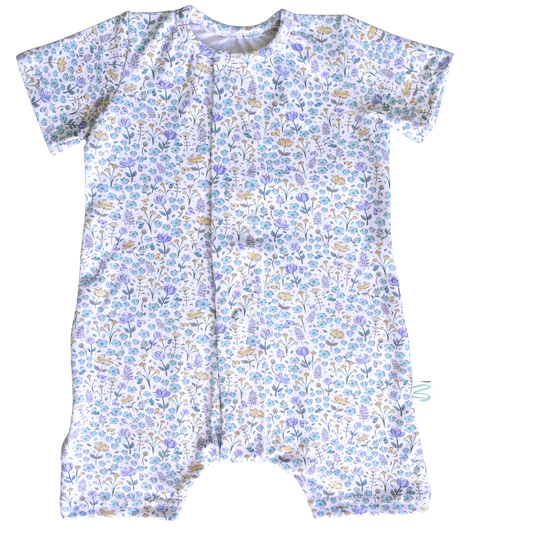 Blue Flower Summer Romper