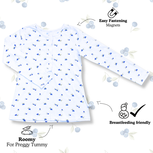 Blueberry - Nursing Sleepwear