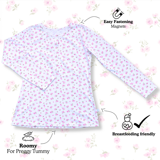 Ditsy Flowers - Nursing Sleepwear