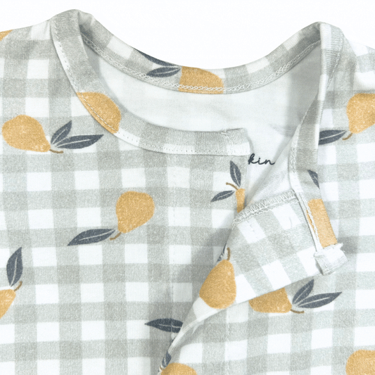 Gingham Pears  Summer Romper