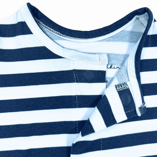 Navy Stripe Summer Romper