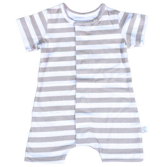 Oat Stripe Summer Romper