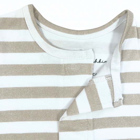 Oat Stripe Summer Romper
