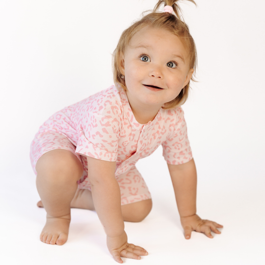 Pink Leopard Summer Romper