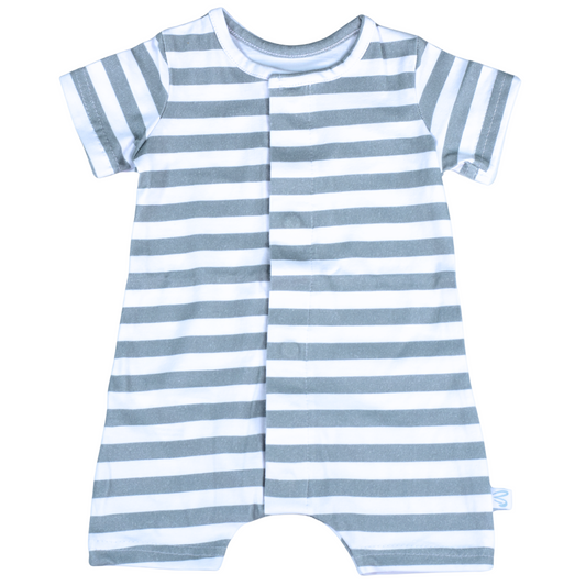 Sage Stripe Summer Romper