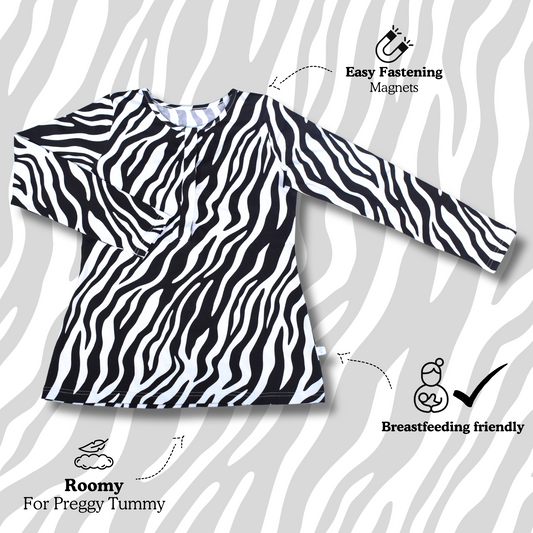 Zebra - Nursing Sleepwear