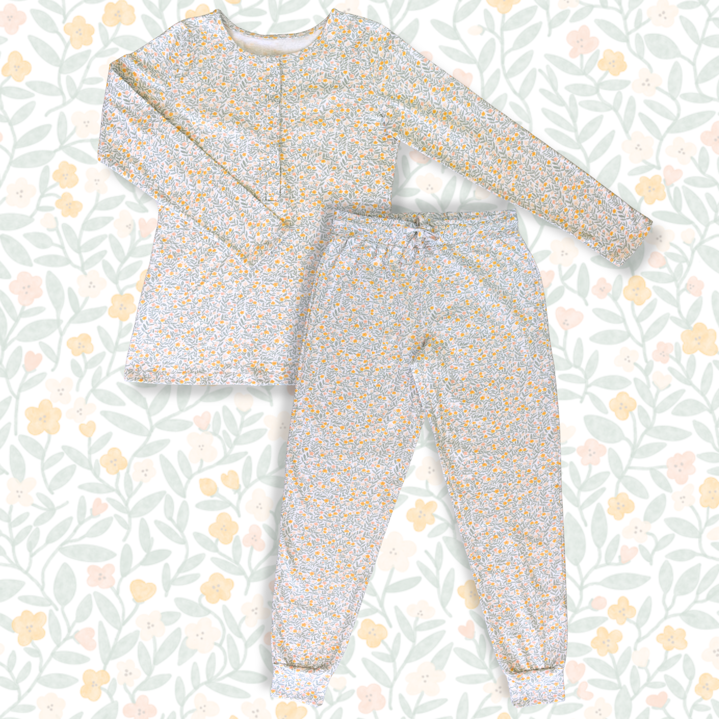 Sage Floral - Nursing Sleepwear