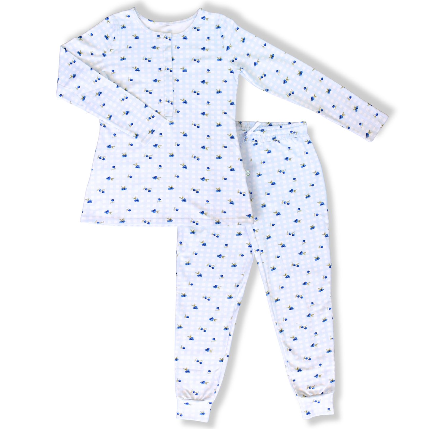 Gingham Blueberry - Nursing Sleepwear