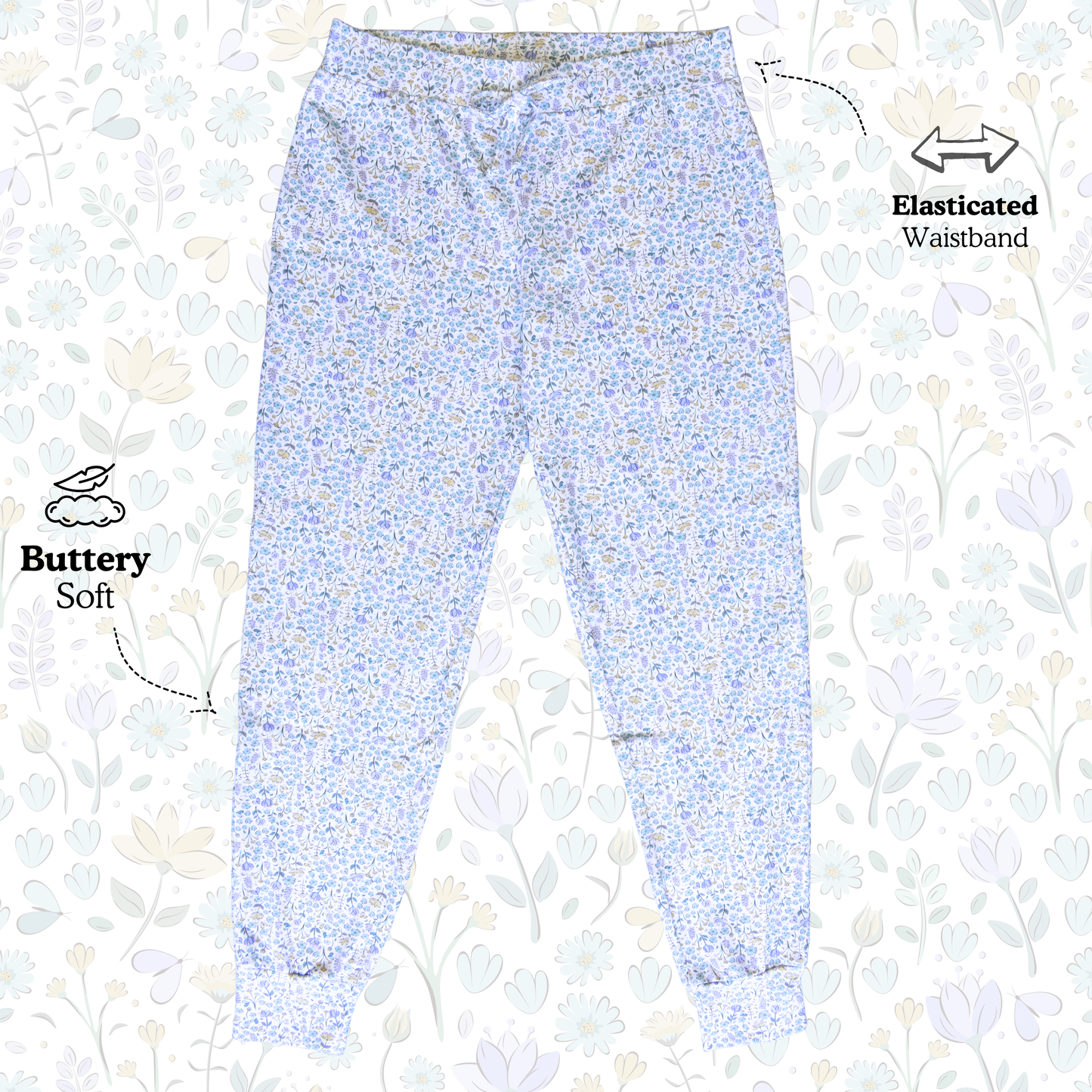 Blue Flowers - Nursing Sleepwear