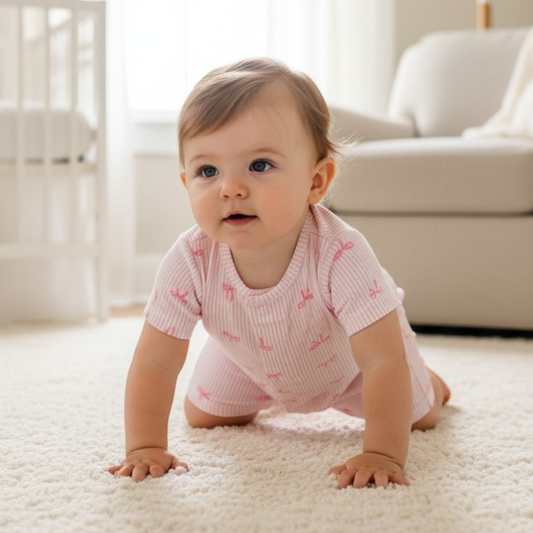 Bows On Stripes Summer Romper
