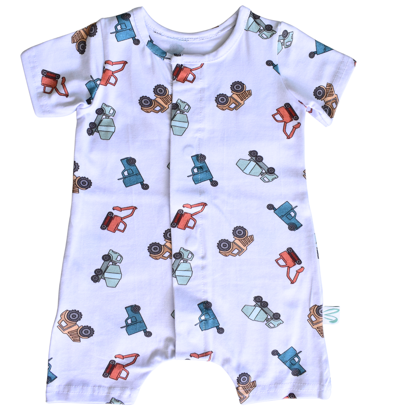 Construction Vehicles Summer Romper