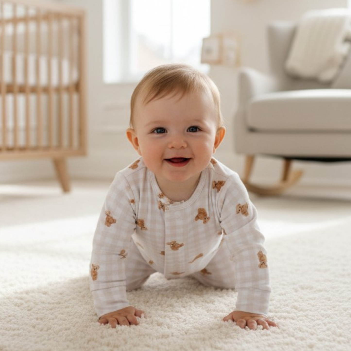 Gingham Teddy Romper