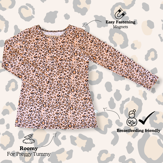 Leopard - Nursing Sleepwear