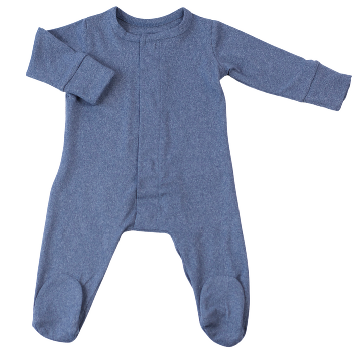 Navy Melange Romper – Magnetic Munchkin