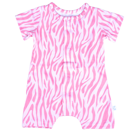 Pink Zebra Summer Romper
