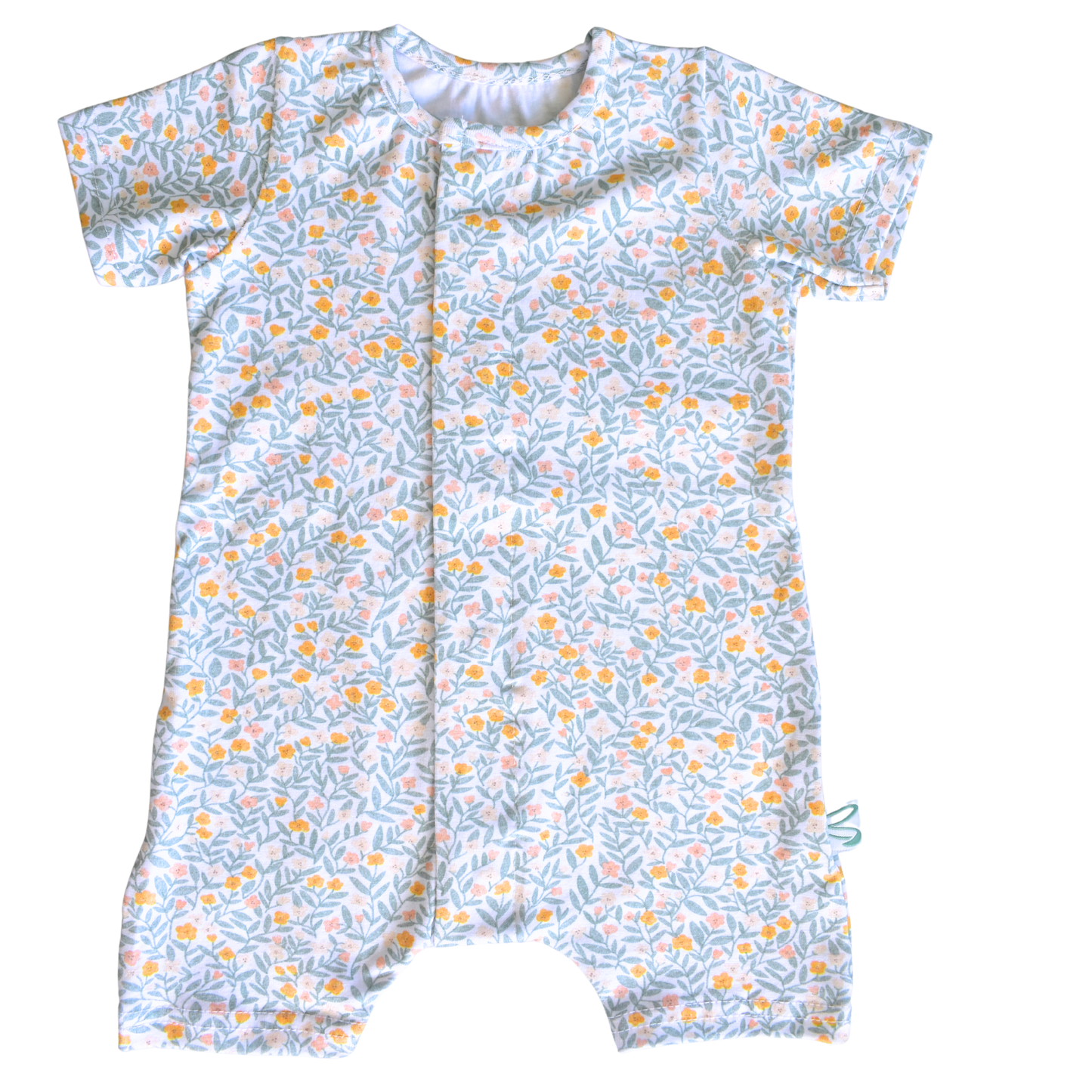 Sage Floral Summer Romper