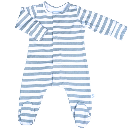 Sage Stripe Romper