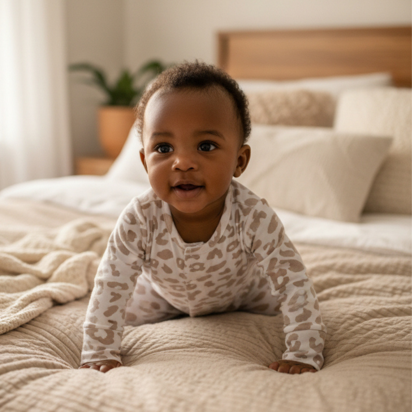 Oat Leopard Romper